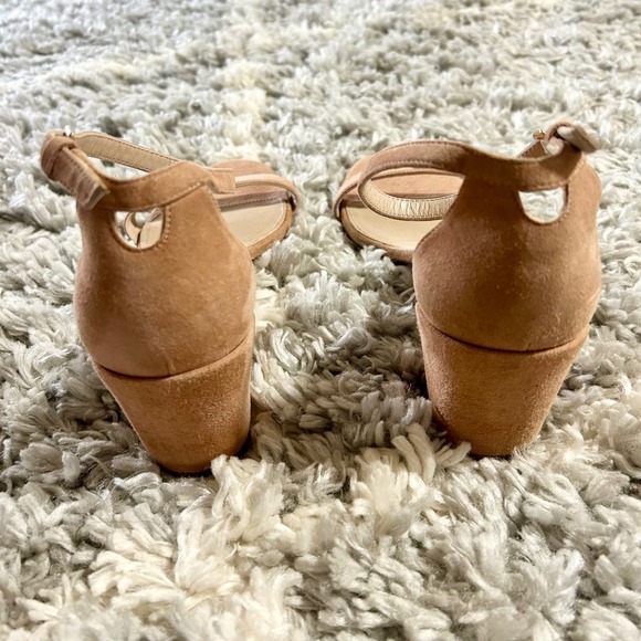 Stuart Weitzman Nearlynude Block Heel Sandals in Blush Nude sz 9.5 - Picture 3 of 5